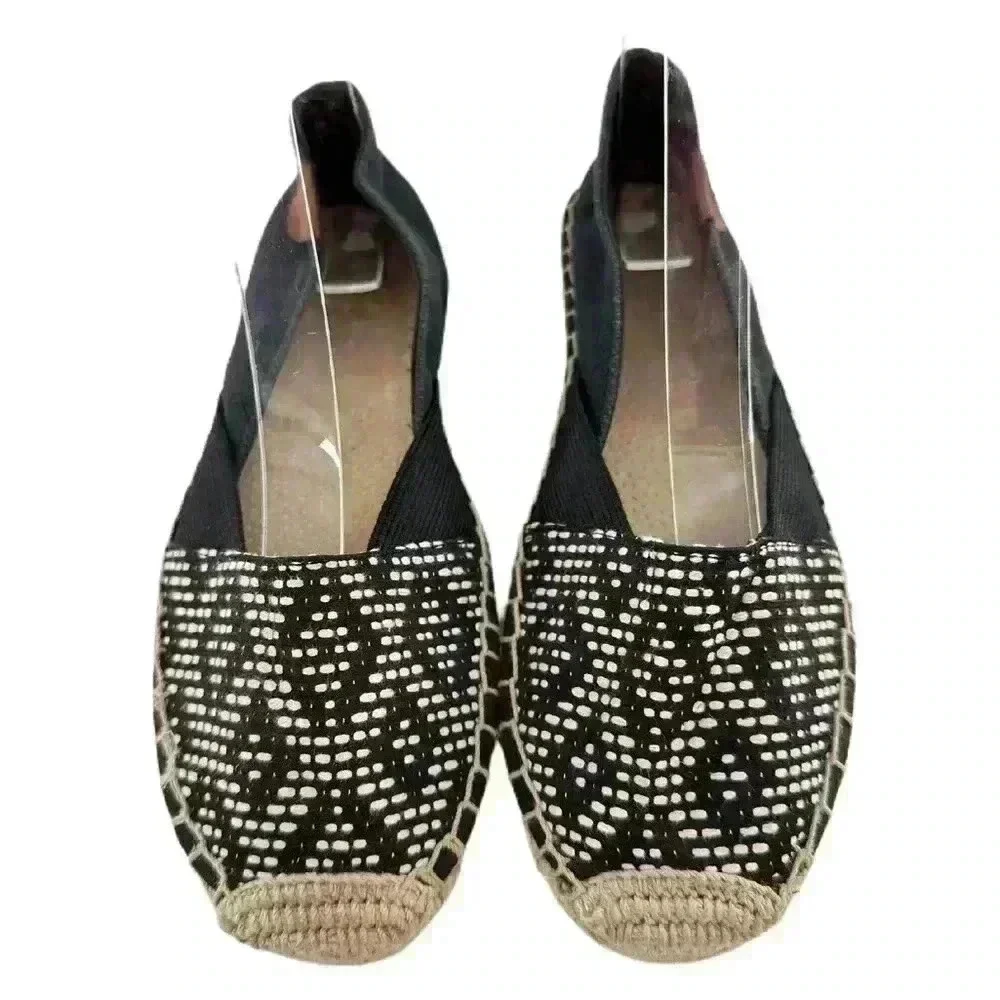 Sperry Katama Cape Espadrilles womens flats size 6 navy blue canvas slip on